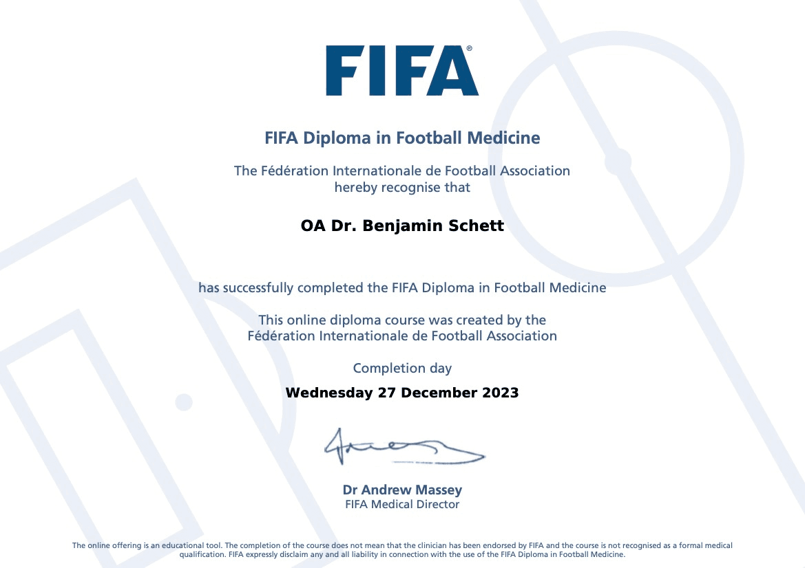 FIFA Diploma in Football Medicine